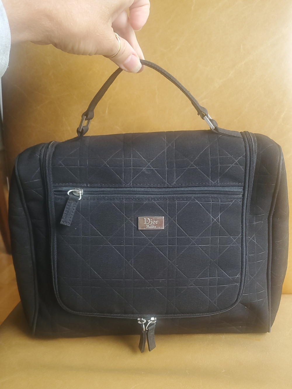 Christian Dior Large Cosmetic Case Travel Toiletry Bag